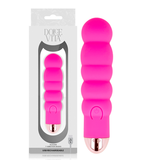 DOLCE VITA - VIBRADOR RECARGABLE SIX PINK 7 VELOCIDADES