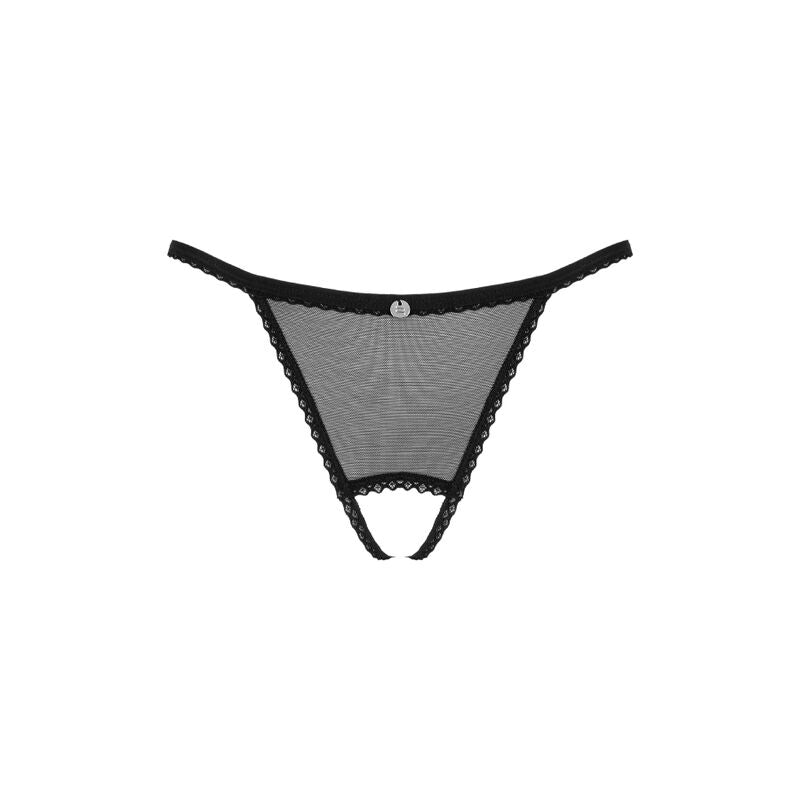 OBSESSIVE - CELIA NOIR CROTCHLESS THONG XL/XXL