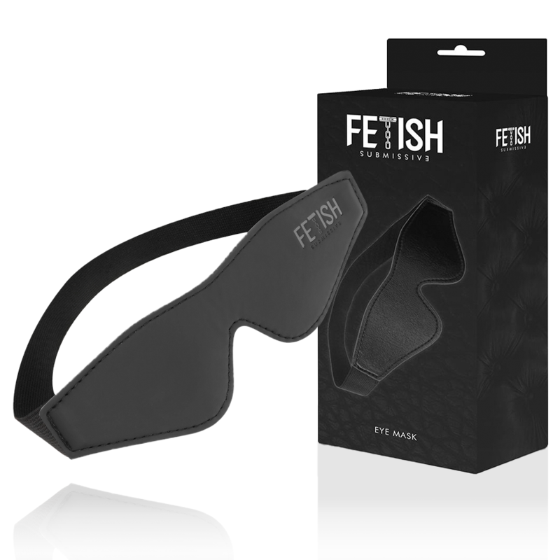 FETISH SUBMISSIVE - VEGAN LEATHER EYE MASK WITH NOPRENE LINING