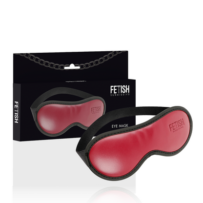 FETISH SUBMISSIVE DARK ROOM - VEGAN LEATHER EYE MASK WITH NEOPRENE LINING