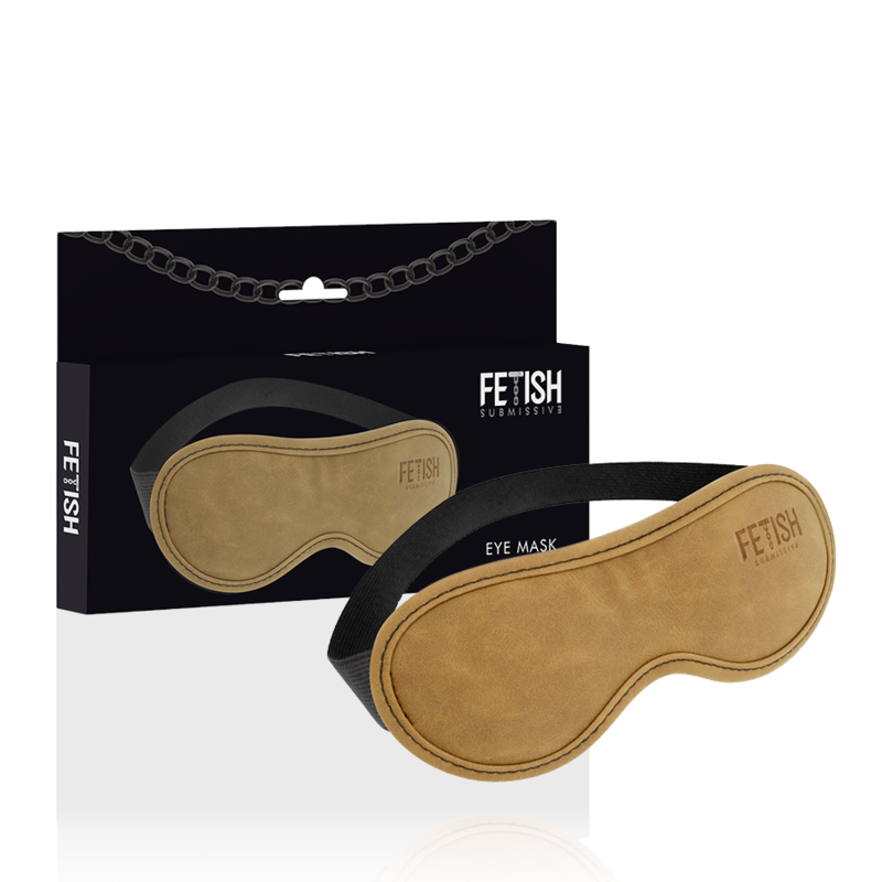 FETISH SUBMISSIVE ORIGIN - VEGAN LEATHER EYE MASK WITH NEOPRENE LINING