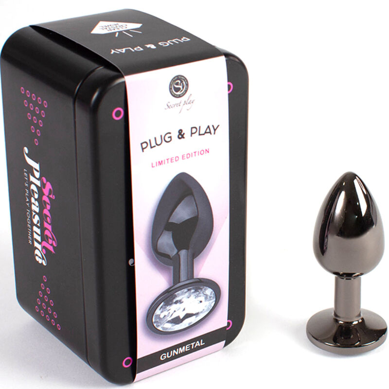 SECRETPLAY - PLUG ANAL GUNMETAL PETIT TAILLE 7 CM