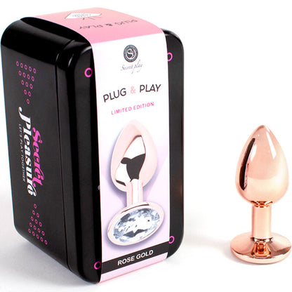 SECRETPLAY - METAL BUTT PLUG ROSE GOLD SMALL SIZE 7 CM