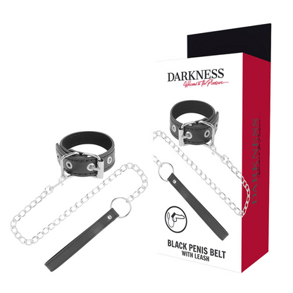 DARKNESS - PENIS RING WITH STRAP