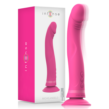 INTENSE - DILDO VIBRADOR DE SILICONA ROSA MICHELANGELO