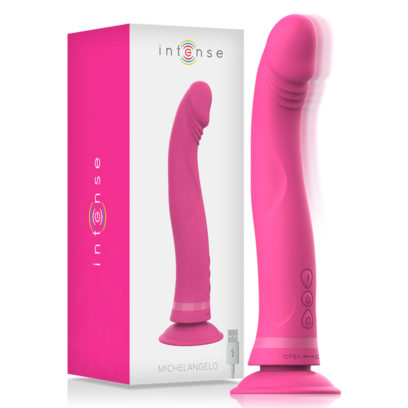 INTENSE - GODE VIBRANT EN SILICONE ROSE MICHELANGELO