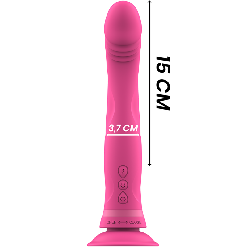 INTENSE - DILDO VIBRADOR DE SILICONA ROSA MICHELANGELO