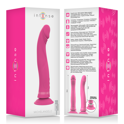 INTENSE - GODE VIBRANT EN SILICONE ROSE MICHELANGELO