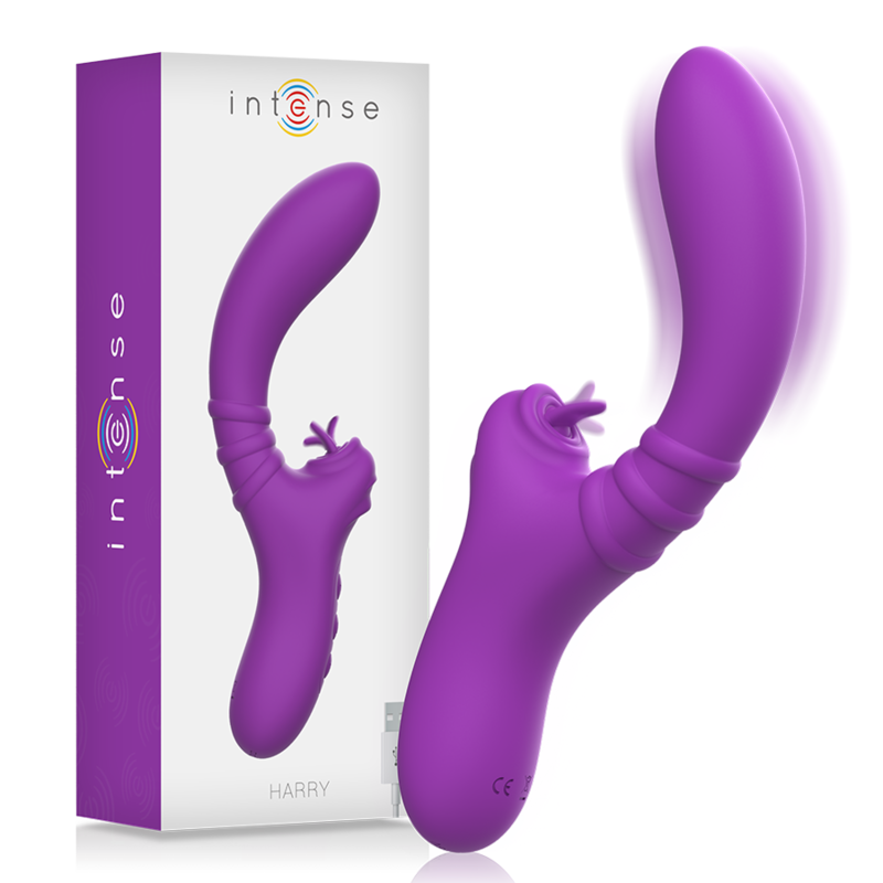 INTENSE - HARRY VIBRATEUR FLEXIBLE AVEC LANGUE VIOLETTE