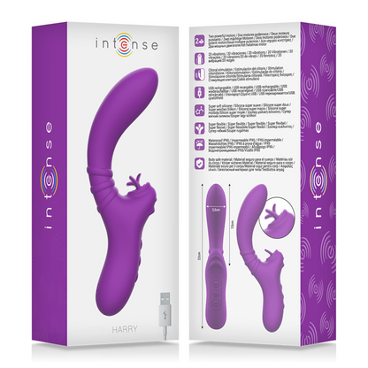 INTENSE - HARRY VIBRATEUR FLEXIBLE AVEC LANGUE VIOLETTE