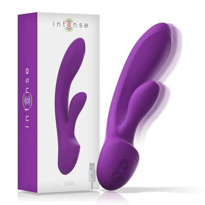 INTENSE - VIBRADOR LUIGI RABBIT SILICONA LIQUIDA MORADO