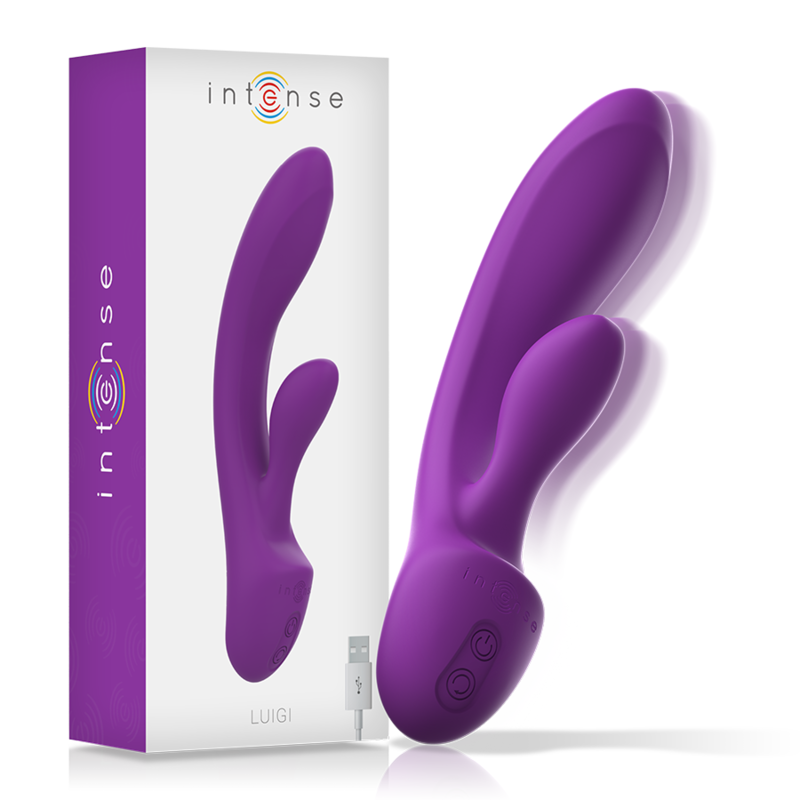 INTENSE - VIBRATEUR LAPIN EN SILICONE LIQUIDE LUIGI VIOLET
