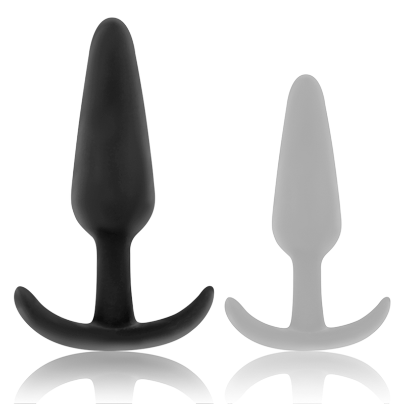 BLACK&amp;SILVER - PLUG ANAL EN SILICONE KAEL AVEC MANCHE MOYEN