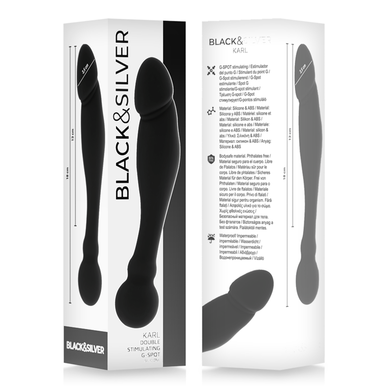 BLACK&amp;SILVER - GODE STIMULANT POINT G KARL 18 CM