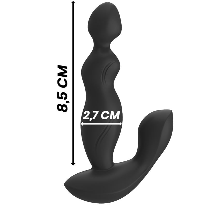 BLACK&amp;SILVER - CORA PLUG ANAL SILICONE TÉLÉCOMMANDE