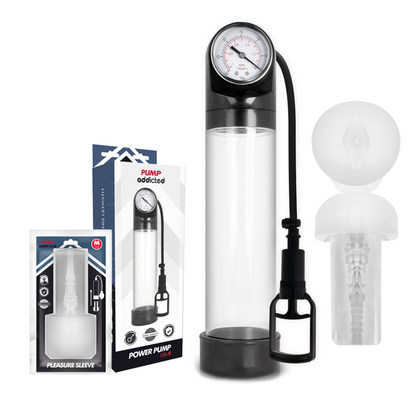 PUMP ADDICTED - RX9 TRANSPARENT ERECTION PUMP WITH MASTURBATOR