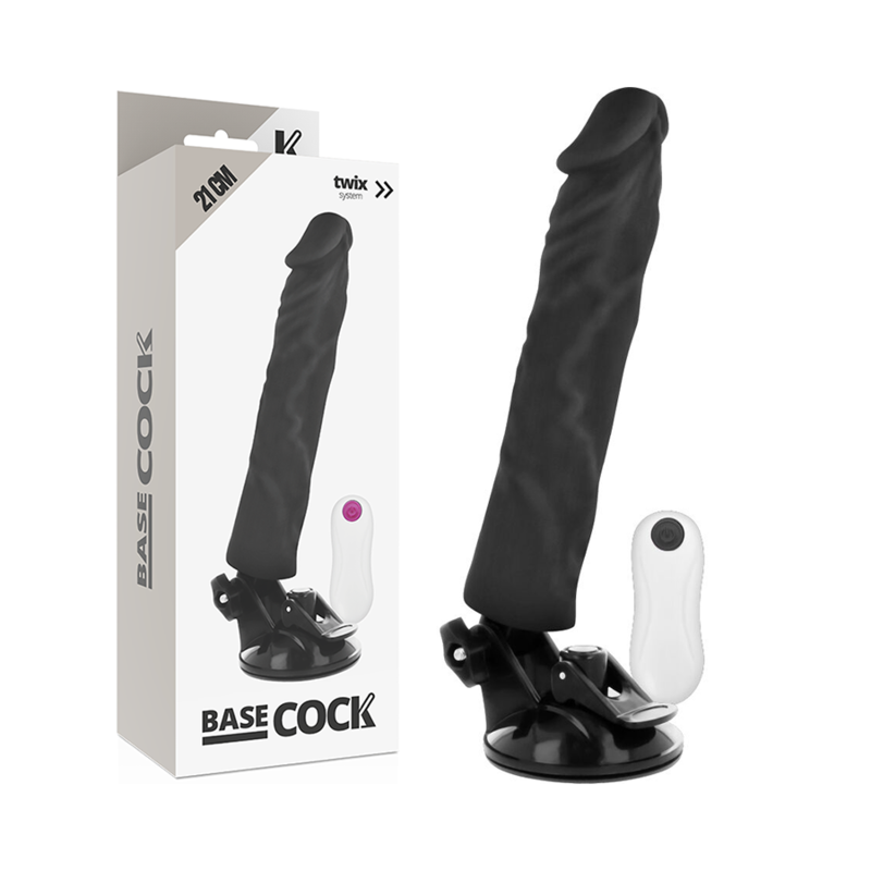 BASECOCK - VIBRATEUR RÉALISTE TÉLÉCOMMANDÉ CHAIR 21 CM -O- 4 CM