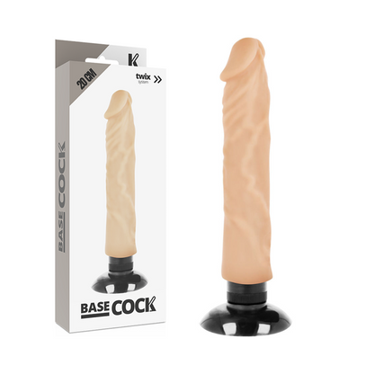 BASECOCK - VIBRATEUR RÉALISTE 2-1 CHAIR 20 CM -O- 4 CM