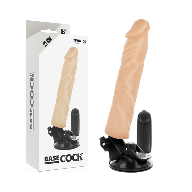 BASECOCK - VIBRATEUR RÉALISTE TÉLÉCOMMANDÉ CHAIR 21 CM -O- 4 CM