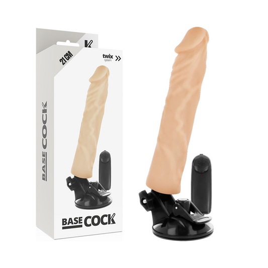 BASECOCK - VIBRATEUR RÉALISTE TÉLÉCOMMANDE NATURELLE 21 CM -O- 4 CM