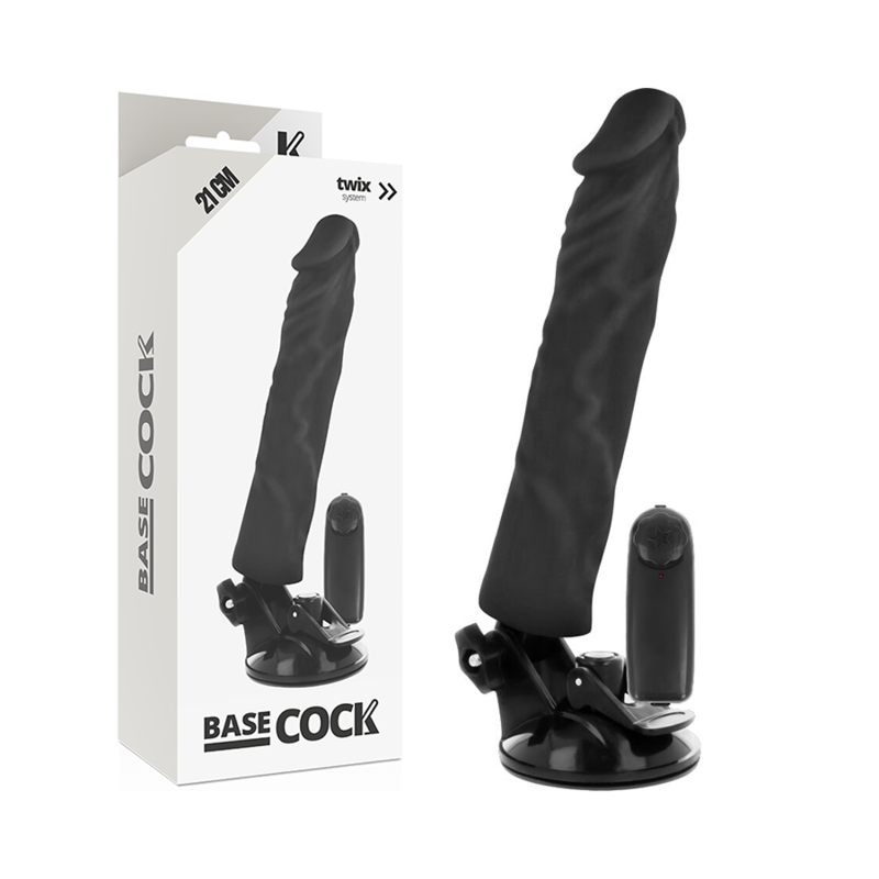 BASECOCK - VIBRATEUR RÉALISTE TÉLÉCOMMANDÉ CHAIR 21 CM -O- 4 CM