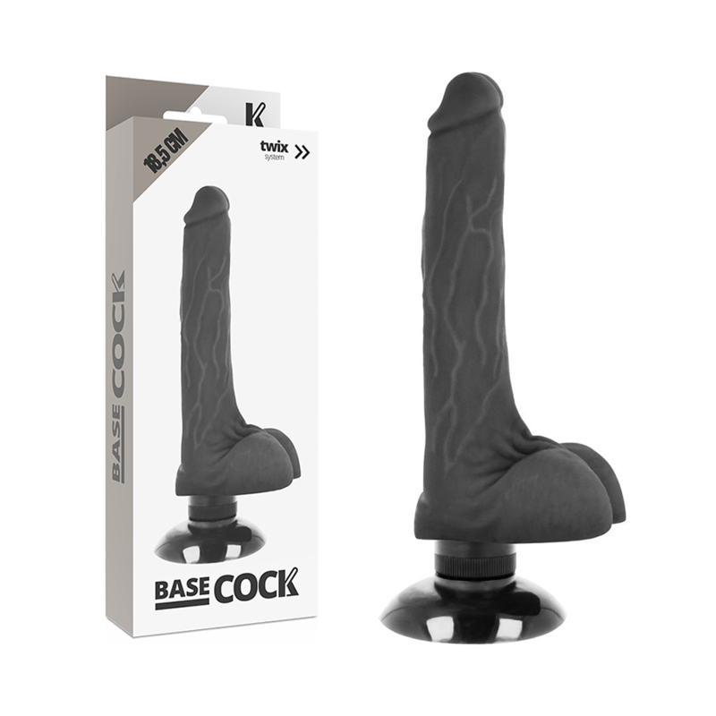 BASECOCK - VIBRATEUR RÉALISTE 2-1 CHAIR 18,5 CM -O- 4 CM