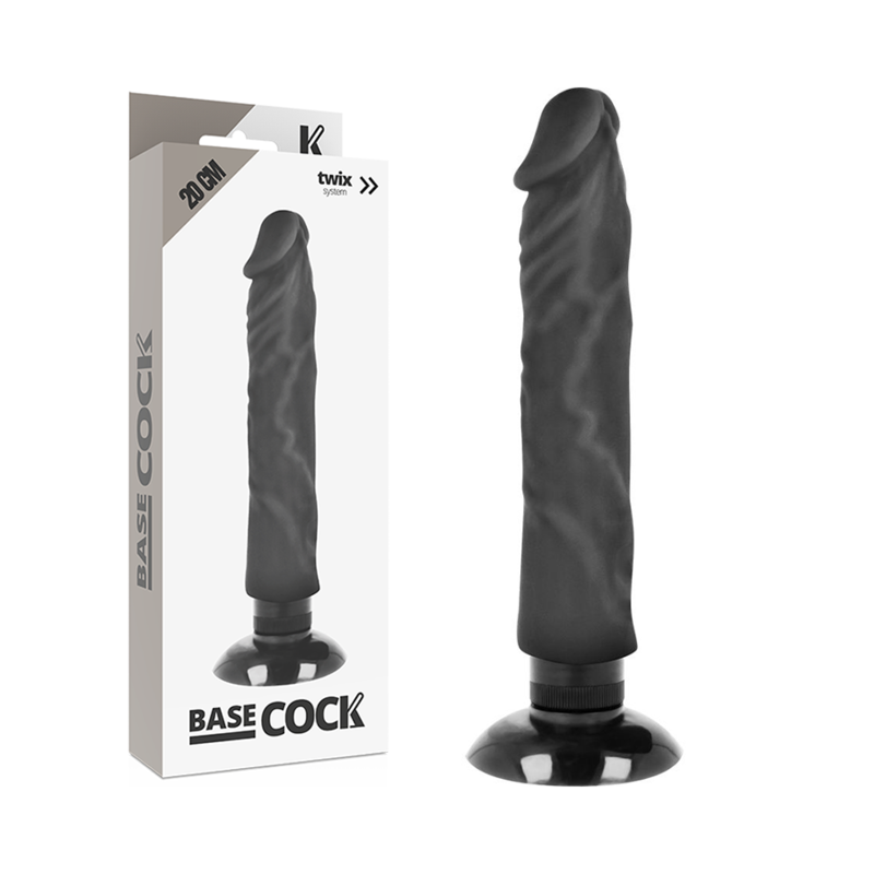 BASECOCK - VIBRATEUR RÉALISTE 2-1 CHAIR 20 CM -O- 4 CM