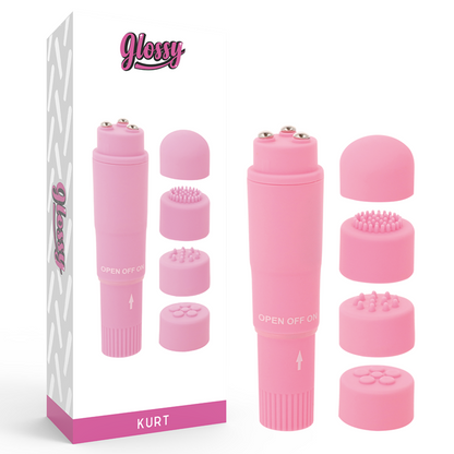 GLOSSY - KURT POCKET MASSAGER PINK