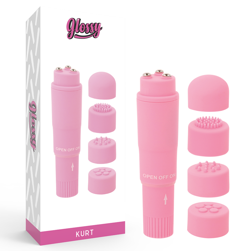 GLOSSY - POCKET KURT PINK MASSAGER