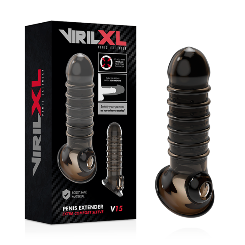 VIRILXL - PENIS EXTENSION AND SHEATH V15 BLACK