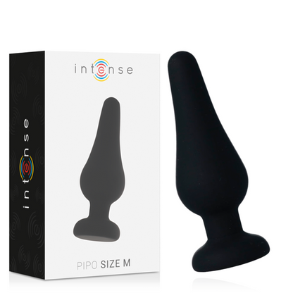 INTENSE - PLUG ANAL PIPO M SILICONA NEGRO 11 CM