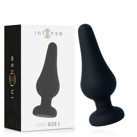 INTENSO - PLUG ANAL PIPO L SILICONA NEGRO 13 CM