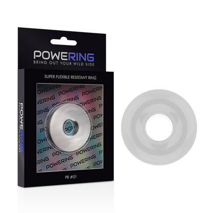 POWERING - ANNEAU PÉNIS SUPER FLEXIBLE ET RÉSISTANT 3,5 CM TRANSPARENT