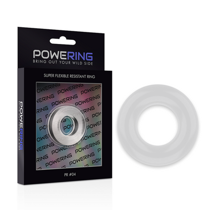 POWERING - ANILLO PARA EL PENE SUPER FLEXIBLE Y RESISTENTE 3.8CM PR04 TRANSPARENTE