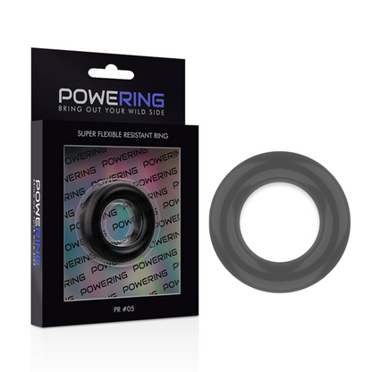 POWERING - ANNEAU PÉNIS SUPER FLEXIBLE ET RÉSISTANT 4.8CM PR05 NOIR