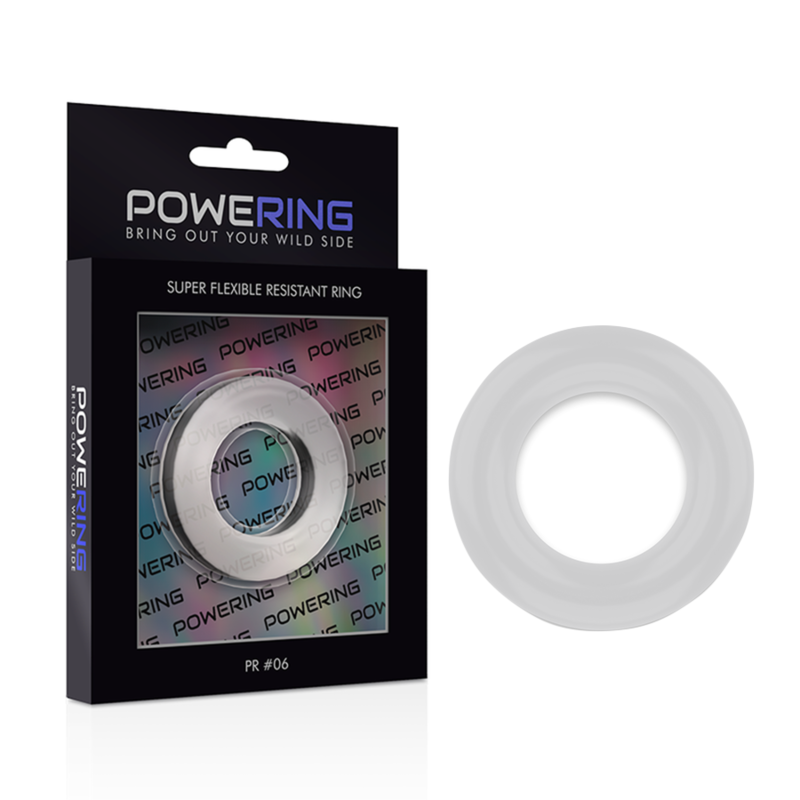 POWERING - ANILLO PARA EL PENE SUPER FLEXIBLE Y RESISTENTE 5.5CM PR06 TRANSPARENTE