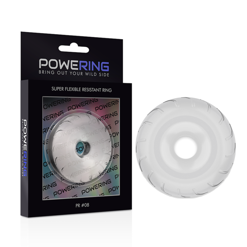 POWERING - ANNEAU PÉNIS SUPER FLEXIBLE ET RÉSISTANT 5CM PR08 TRANSPARENT