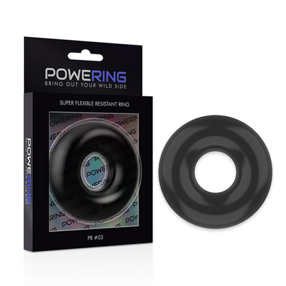 POWERING - ANILLO PARA EL PENE SUPER FLEXIBLE Y RESISTENTE 5CM PR03 NEGRO