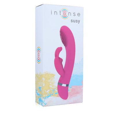 INTENSE - VIBRATEUR OSCILLANT SUSY SILICONE RABBIT ROSE