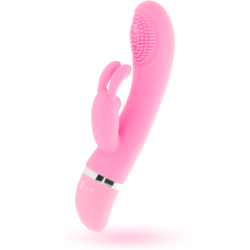 INTENSE - VIBRATEUR OSCILLANT SUSY SILICONE RABBIT ROSE