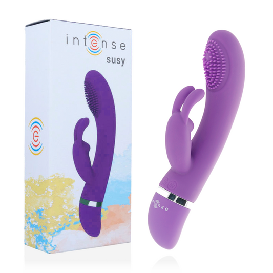 INTENSE - VIBRADOR OSCILANTE CONEJO DE SILICONA LILA SUSY