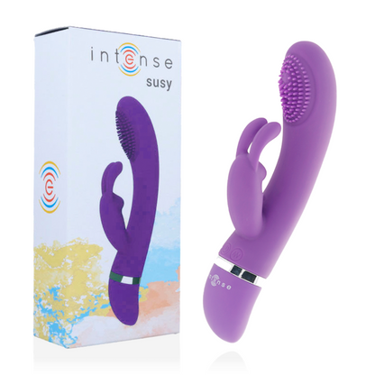 INTENSE - VIBRATEUR OSCILLANT EN SILICONE SUSY LILAC RABBIT