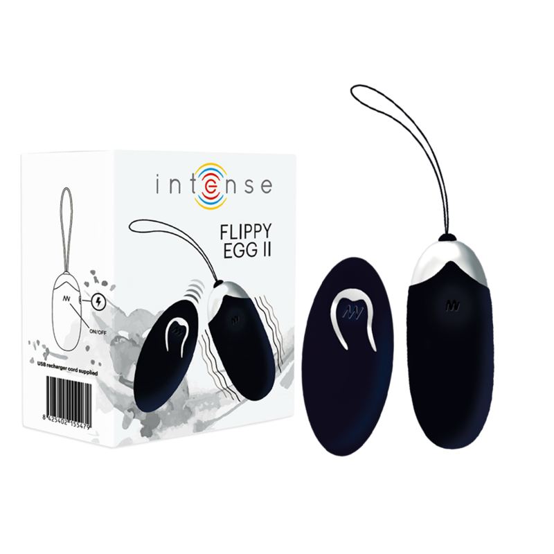 INTENSE - FLIPPY II TÉLÉCOMMANDE RECHARGEABLE EGG NOIR