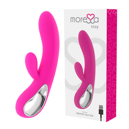 MORESSA - TROY PREMIUM SILICONE RECHARGEABLE CLITORIS G-SPOT MASSAGER