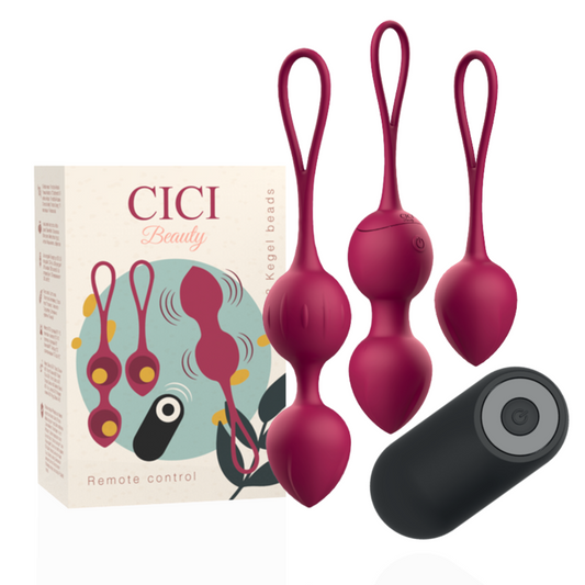 CICI BEAUTY - 3 BOULES DE KEGEL VIBRATOIRES EN SILICONE DE QUALITÉ SUPÉRIEURE AVEC TÉLÉCOMMANDE