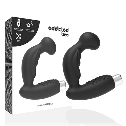 ADDICTED TOYS - VIBRADOR PROSTATICO RECARGABLE MODELO 3 - NEGRO