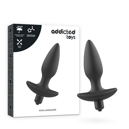 ADDICTED TOYS - PLUG MASSEUR ANAL AVEC VIBRATION NOIR