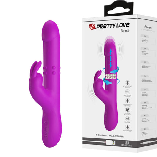 PRETTY LOVE - VIBRADOR REESE CON ROTACIÓN MORADA