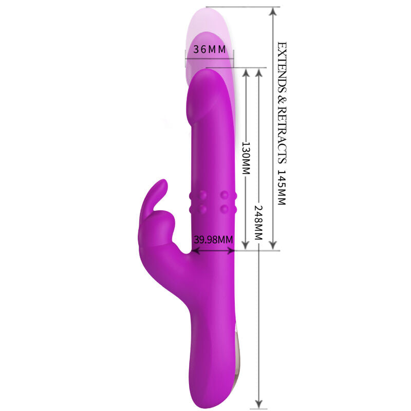 PRETTY LOVE - VIBRADOR REESE CON ROTACIÓN MORADA