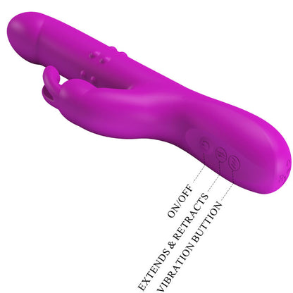 PRETTY LOVE - VIBRADOR REESE CON ROTACIÓN MORADA